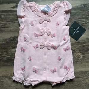 [Laura Ashley baby]  NWT 3-6 MTH Pink onesie